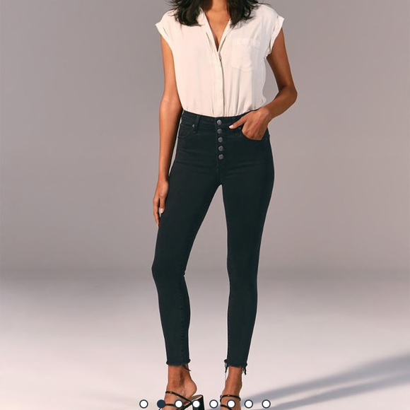 Abercrombie & Fitch Denim - [A&F] High-waisted Black Jeans
